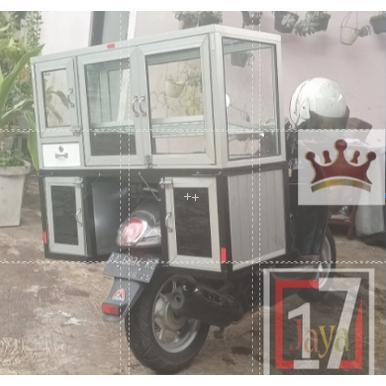 BOOTH PORTABLE / GEROBAK MOTOR UNTUK AYAM GORENG