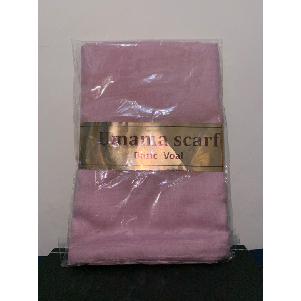 NEW PRELOVED Kerudung segiempat Voal basic umama warna dusty purple/lilac