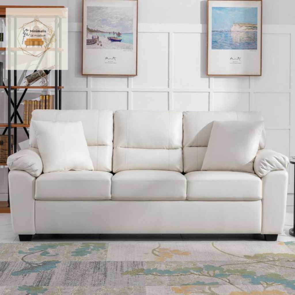 (Free Bantal) Sofa Single 3 Seat Sofa Single Modern Sofa Single Terbaru
