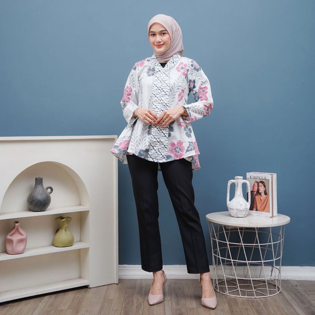 Baju Batik Wanita Modern Blouse Batik Kerja Wanita Seragam Kantor Batik Kantor Wanita Modern