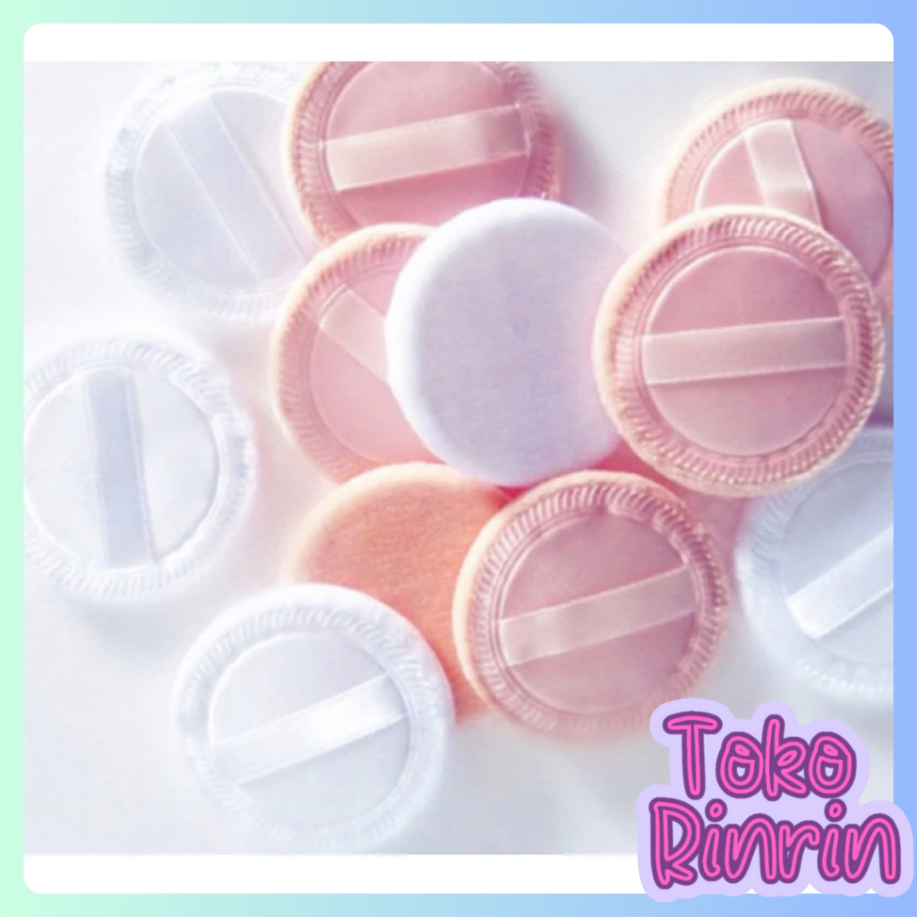 Rinrin Spon Bedak Kering Tali / Spon Bedak Tabur Puff 60 mm