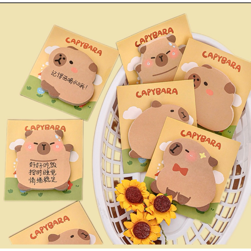 

AJS Sticky note capybara/ notepad / memopad /sticky notes / Sticky note animal lucu NP40