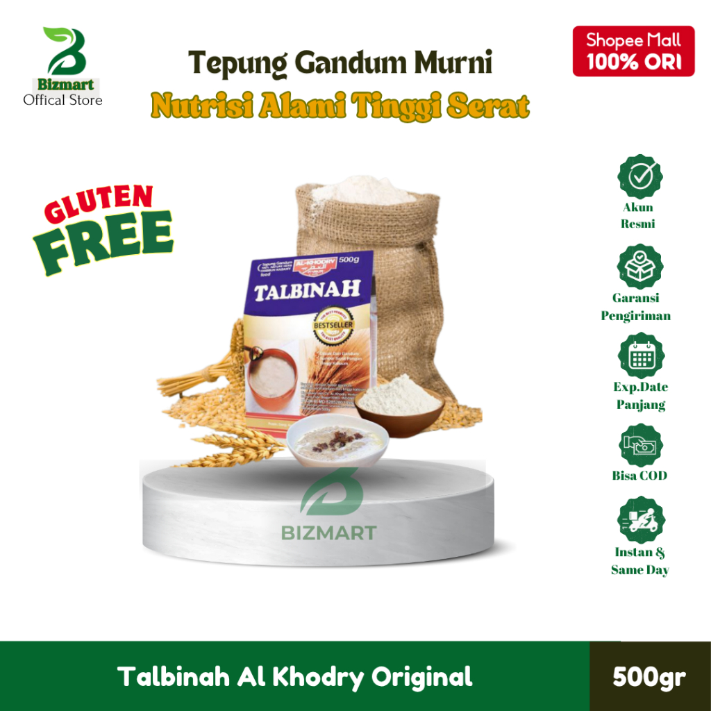 

Talbinah Al-Khodry Tepung Gandum Resep Thibbun Nabawi Atasi Maag Gerd/Asam Lambung 500gr