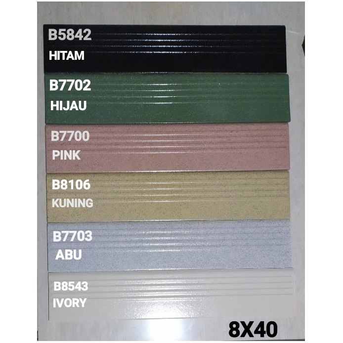 STEPNOSING KERAMIK 8X40 CM ANTI SLIP KERAMIK GARIS UNTUK TANGGA
