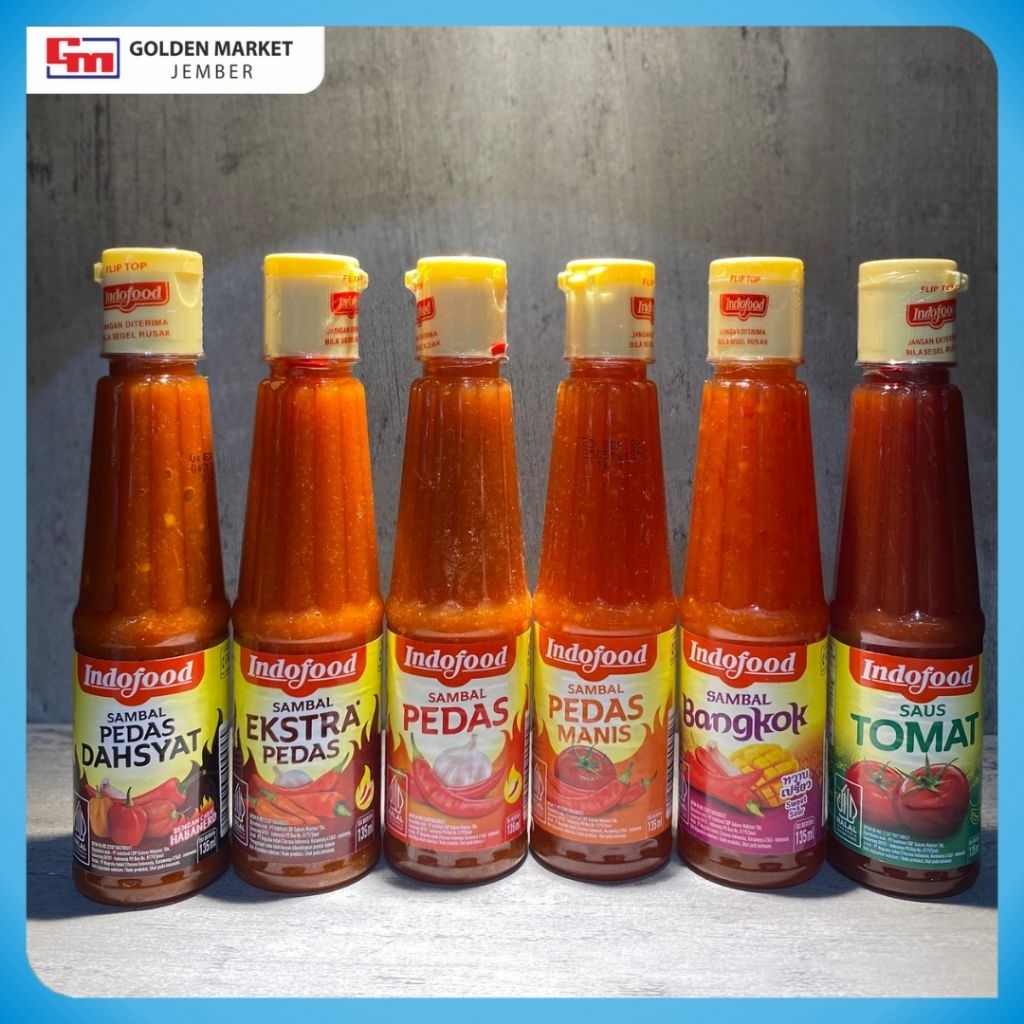

Indofood saus sambal & saus tomat 135ml