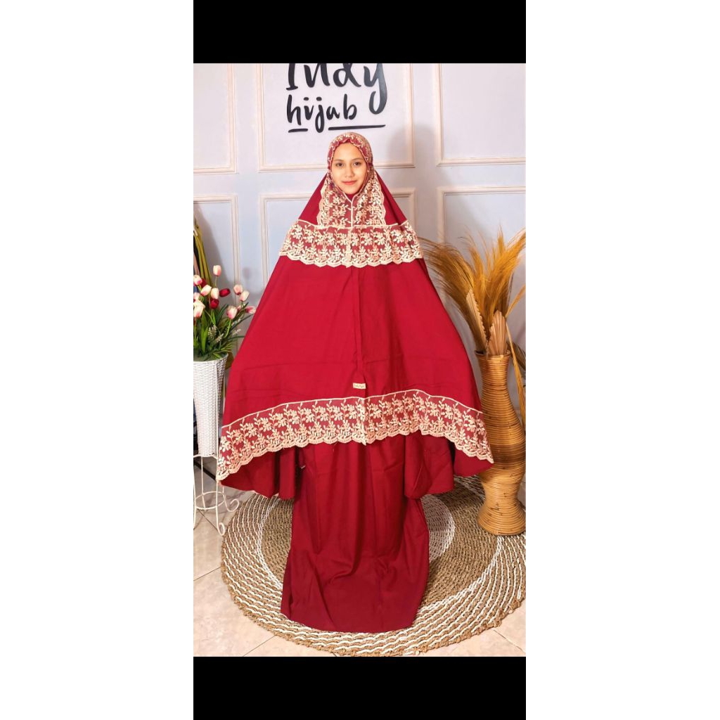 mukenah renda premium