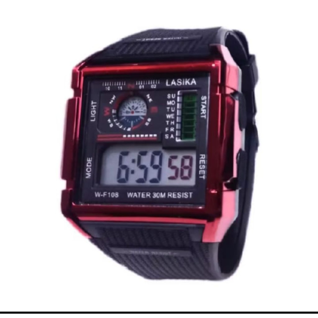 (COD) jam tangan lasika anti air jam digital pria, jam tangan sport