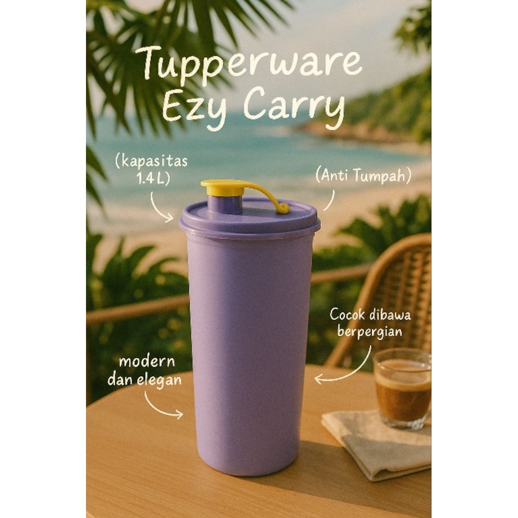 Tupperware Ezy Carry 1.4 L botol min besar