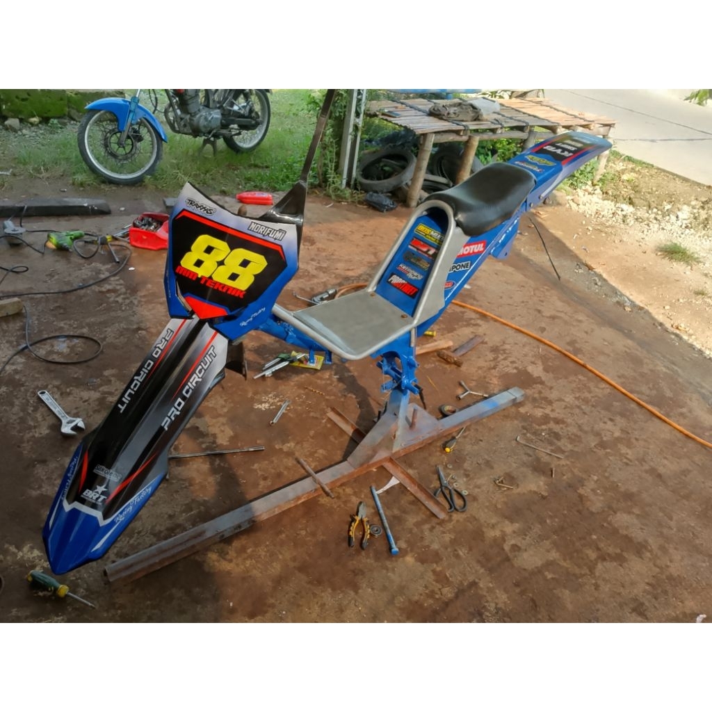 rangka ojek gabah PNP Mesin Smash dan Shogun 110