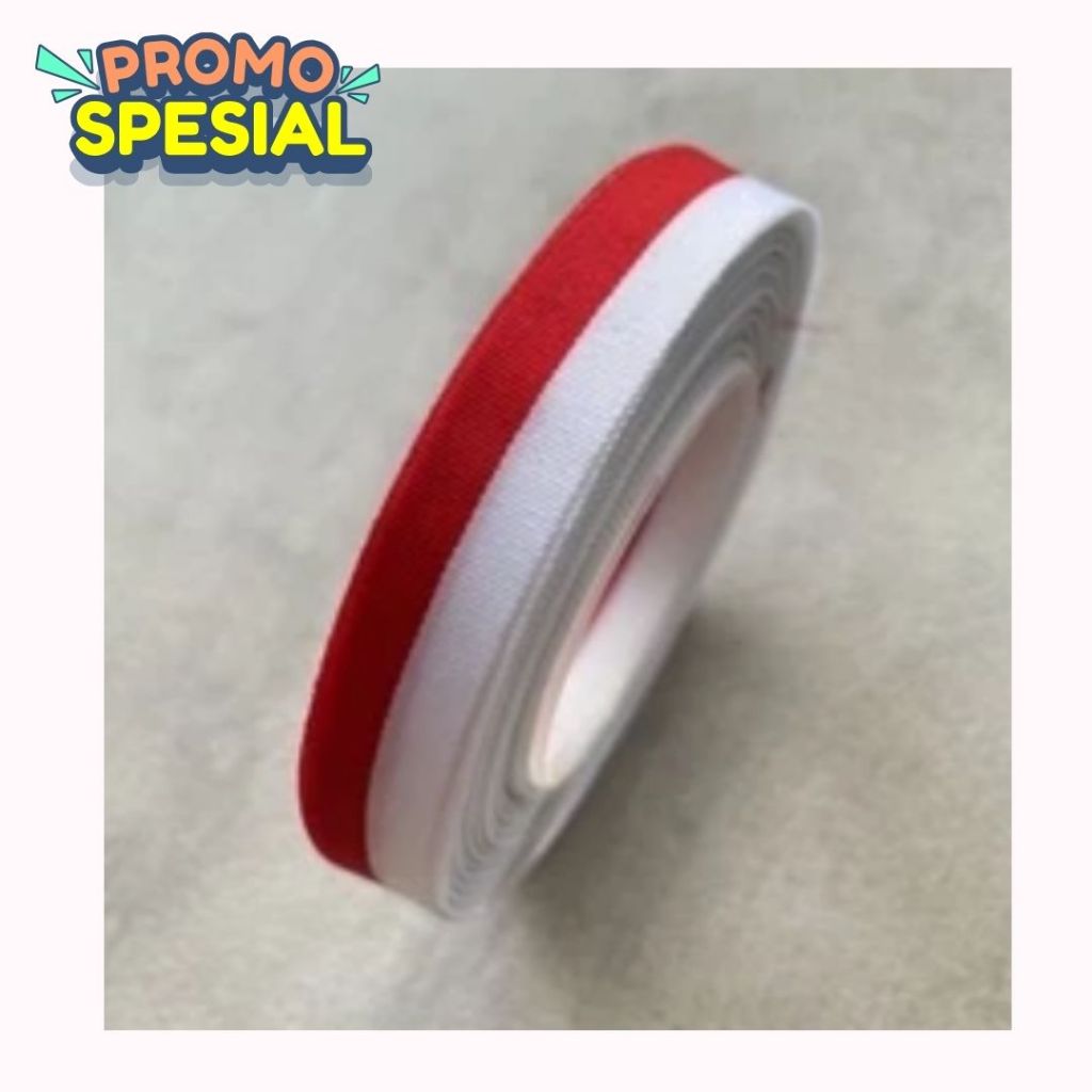 

[1 Meter] Pita Merah Putih 1/2 Inch - Pita Bendera 1.2cm 1.2 cm 1,2 cm