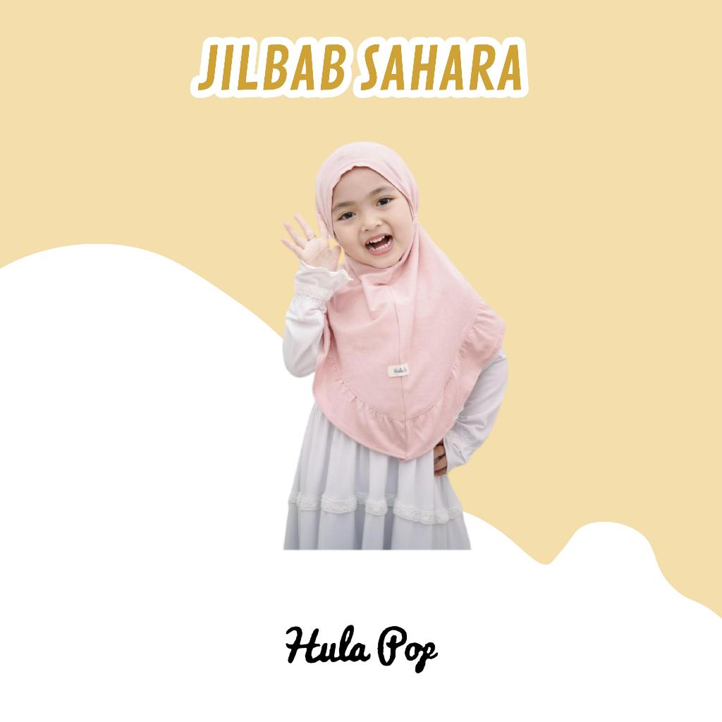 Jilbab Anak Sahara Hullapop Warna Dusty Pink Size 1-5thn