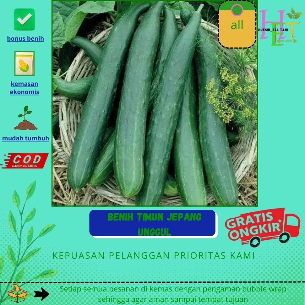 20 biji benih timun jepang unggul