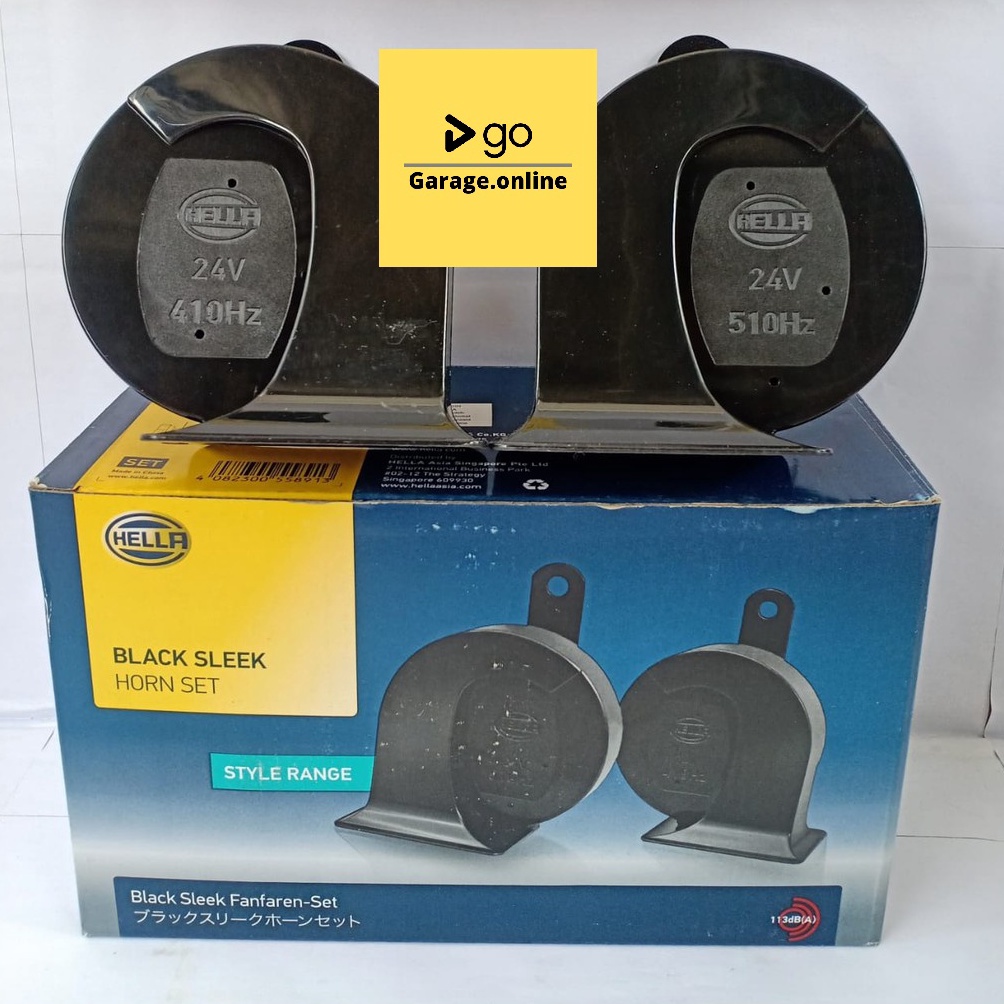 KODE T22N KLAKSON KEONG ORIGINAL HELLA SLEEK 24 V HITAM UNTUK TRUK BUS DUMP TRUCK AKI 2 SUARA KENCAN