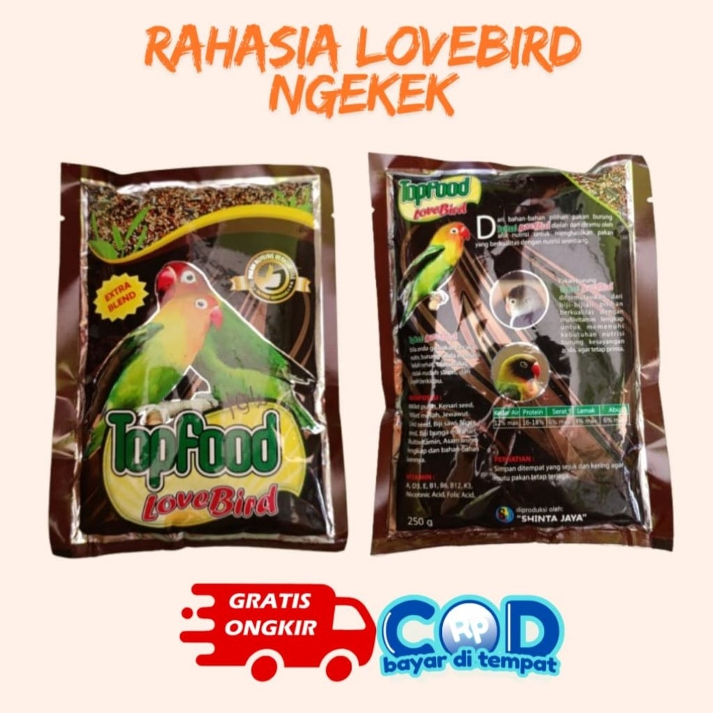TopFood Lovebird - Pakan Penstabil Lovebird Kualitas Terbaik