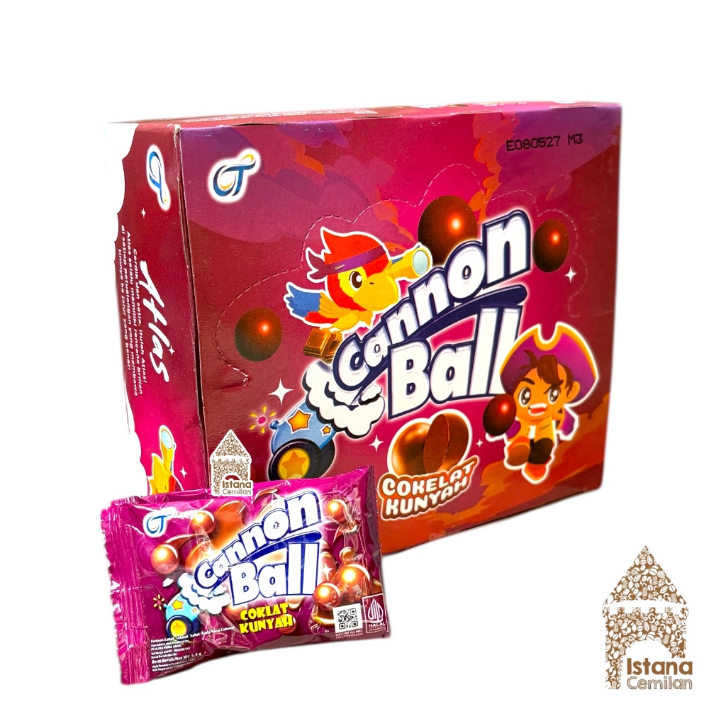 

Cannon Ball Coklat Kunyah PACK Isi 24 Pcs