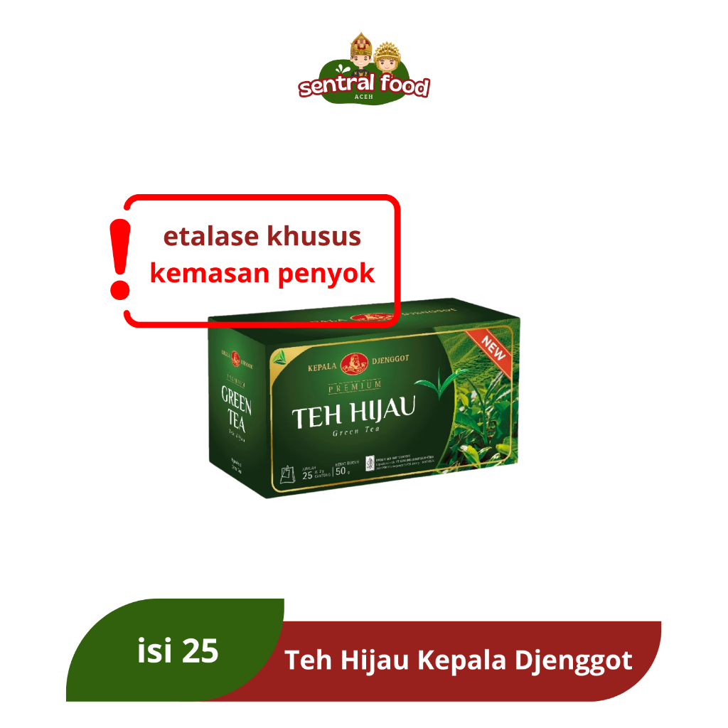 

[KEMASAN PENYOK] Kepala Djenggot Teh Hijau Celup Isi 25 Kantong