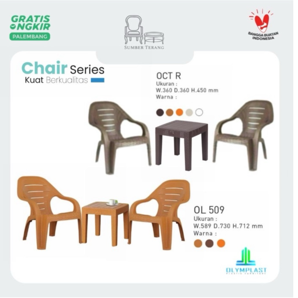 Kursi Santai Plastik OLYMPLAST OL 509 Kursi Teras Kursi Taman Kursi Santai Plastik Kursi Santai Sand