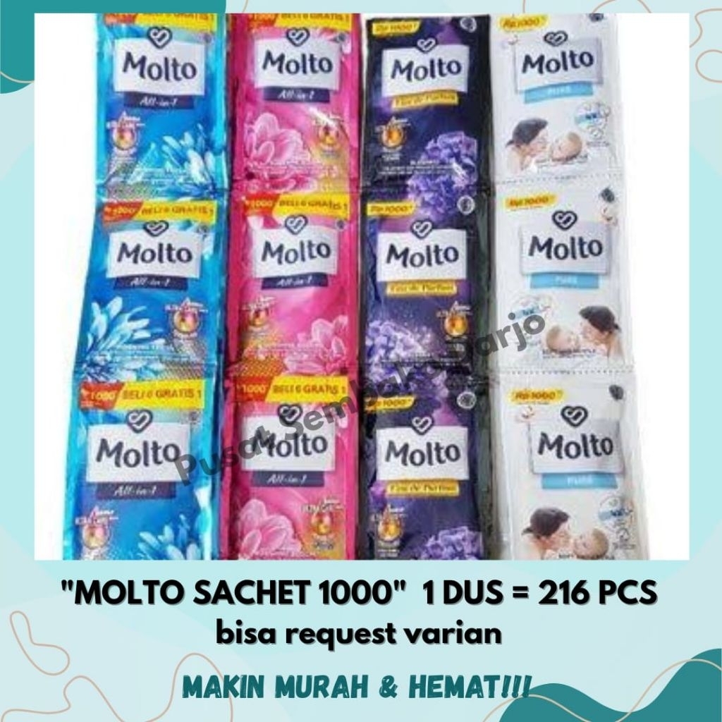 Molto Sachet 1000an 1 Dus isi 216pcs All Variant