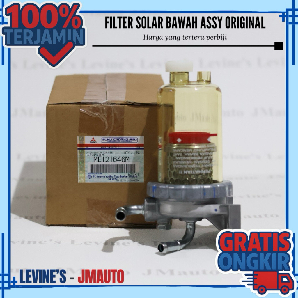 filter solar bawah lengkap canter original ME121646M / water separator canter / rumah filter solar b