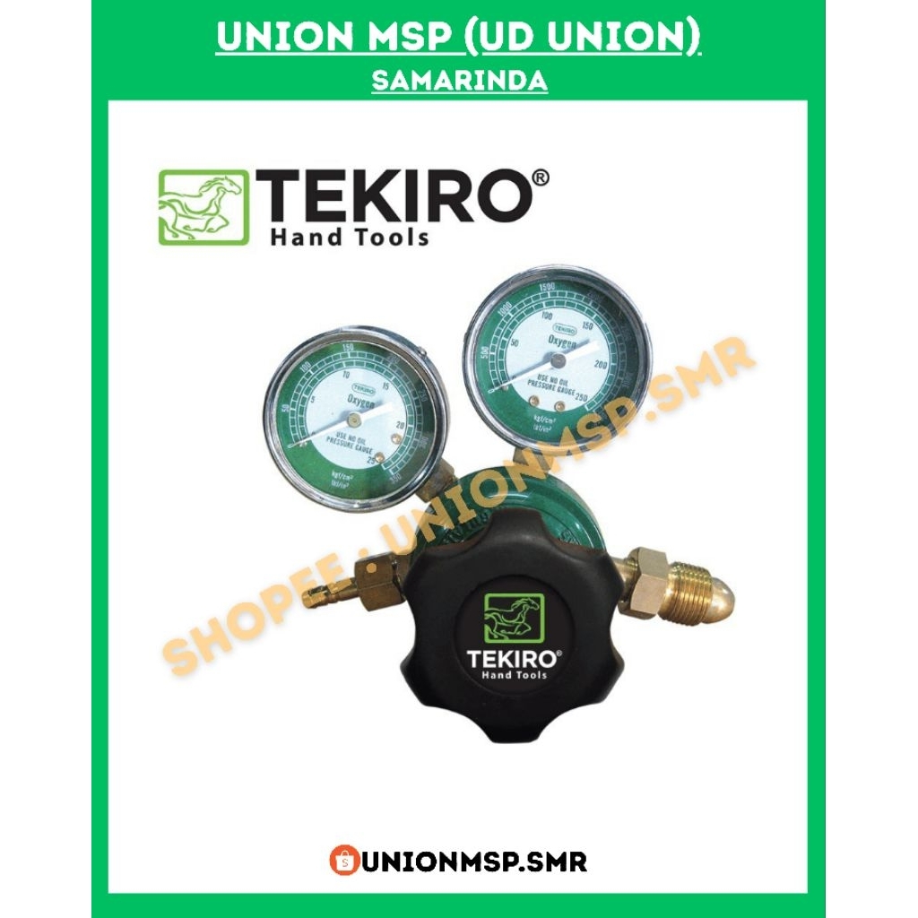 TEKIRO Regulator Las Oxygen | Pengatur Tekanan Tabung Oksigen Las | Regulator Oksigen Argon CO2