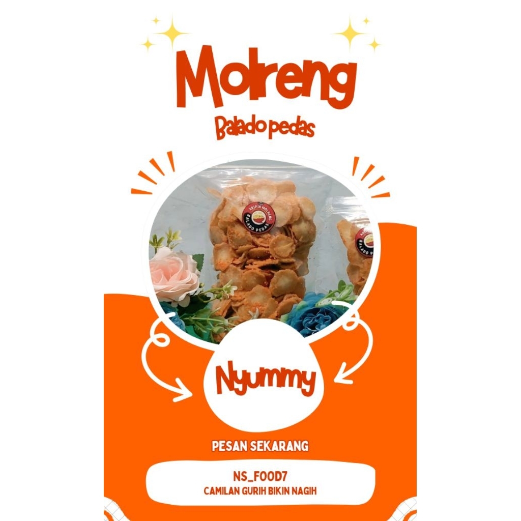 

Kripik MOLRENG Varian Balado pedas (200gr)