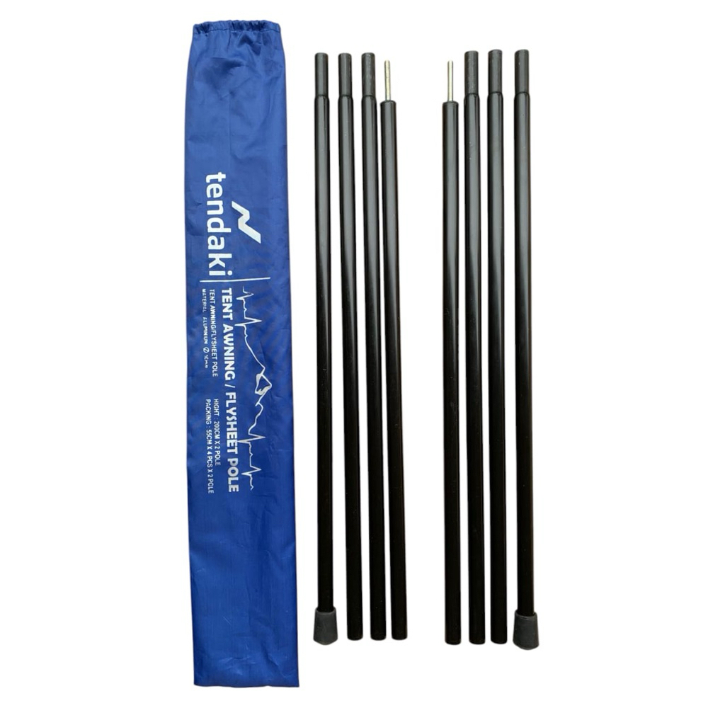 TENDAKI •tiang canopy •Tent awning  Aluminium /flysheet pole  (Tiang Flysheet) 1set isi 2 tiang