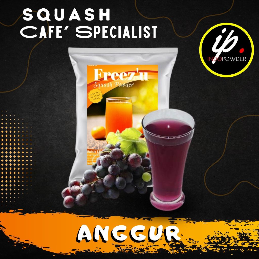 

IP Jakarta - SQUASH Bubuk Minuman ANGGUR 1Kg untuk Café, Waralaba, Resto dan Usaha Minuman Kekinian