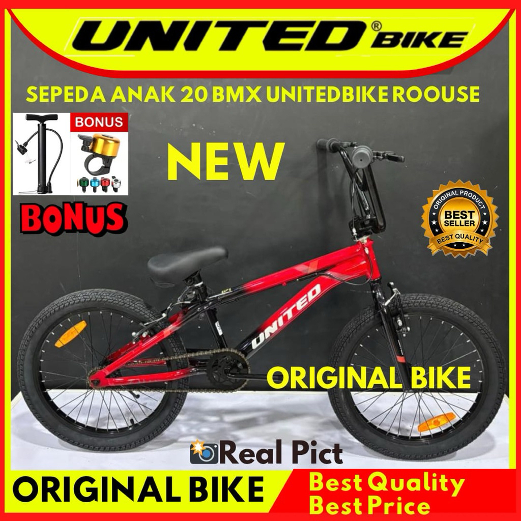 Sepeda Anak Laki Laki 20 BMX United Roouse Rotor Freestyle Garansi Frame 5 Tahun New 2025
