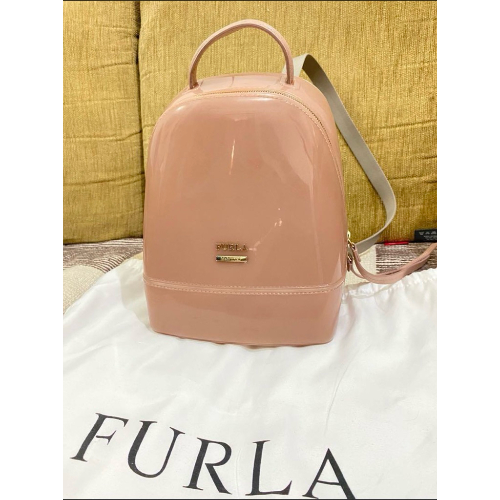 tas jelly jelly bag furla tas ransel  preloved 100% authentic
