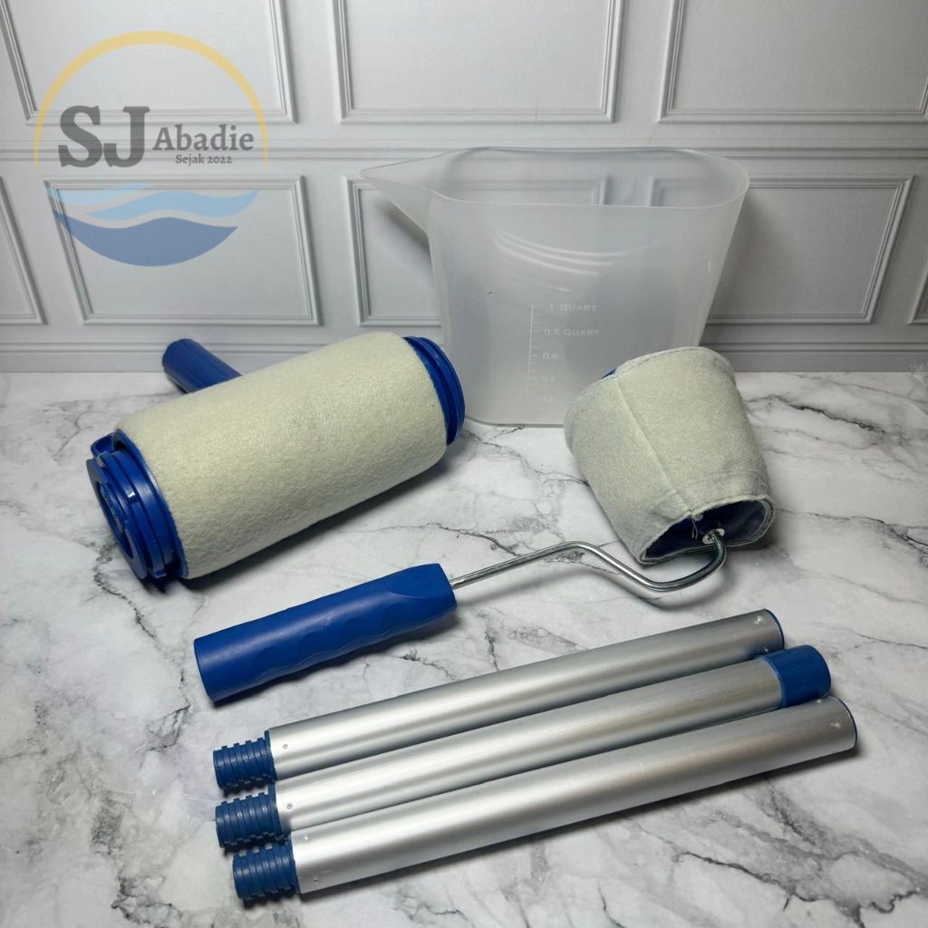(1 SET) MOLLAR Kuas Rol + Paint Runner Cat Tembok Dinding Set 6 Pcs | SJ ABADIE |