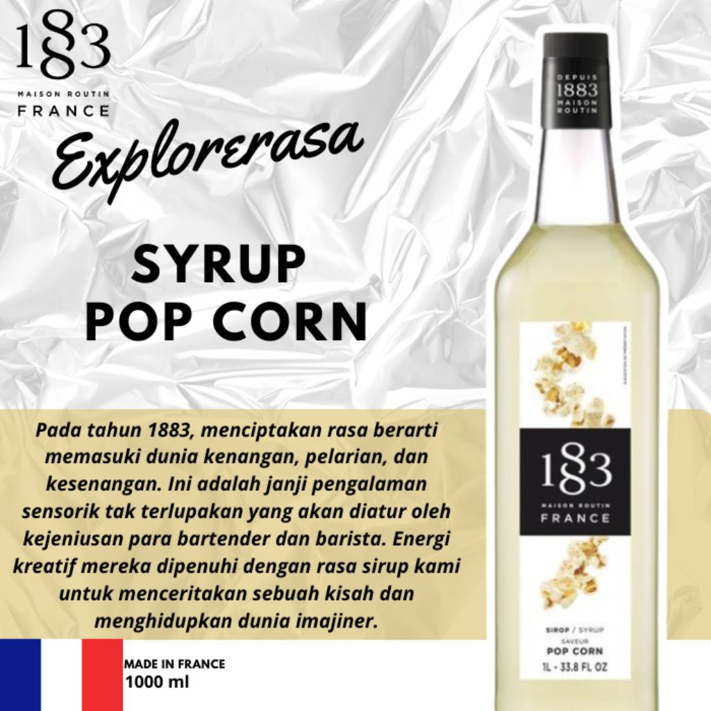 

1883 syrup Pop corn 1 liter