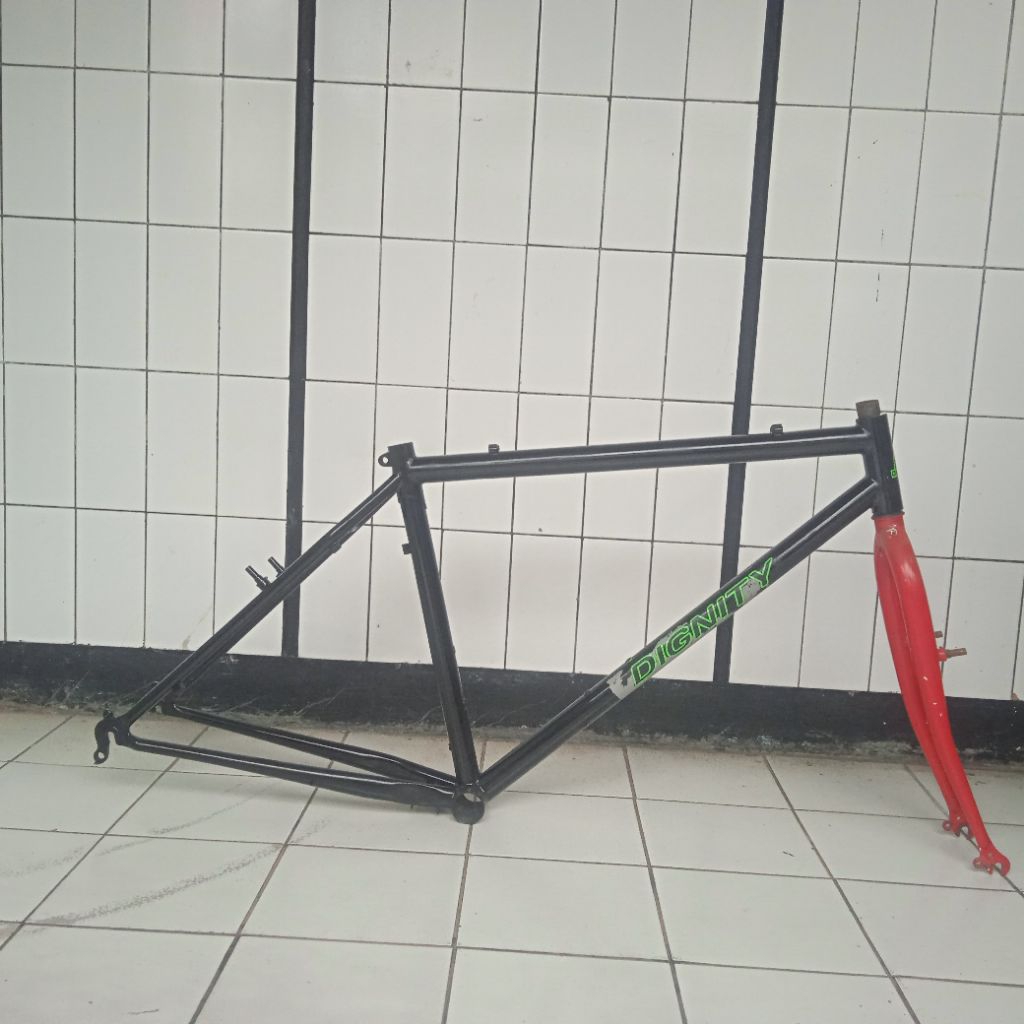 Frame Fork Sepeda Vintage Chromoly Do Verty Double Biddon Dignity
