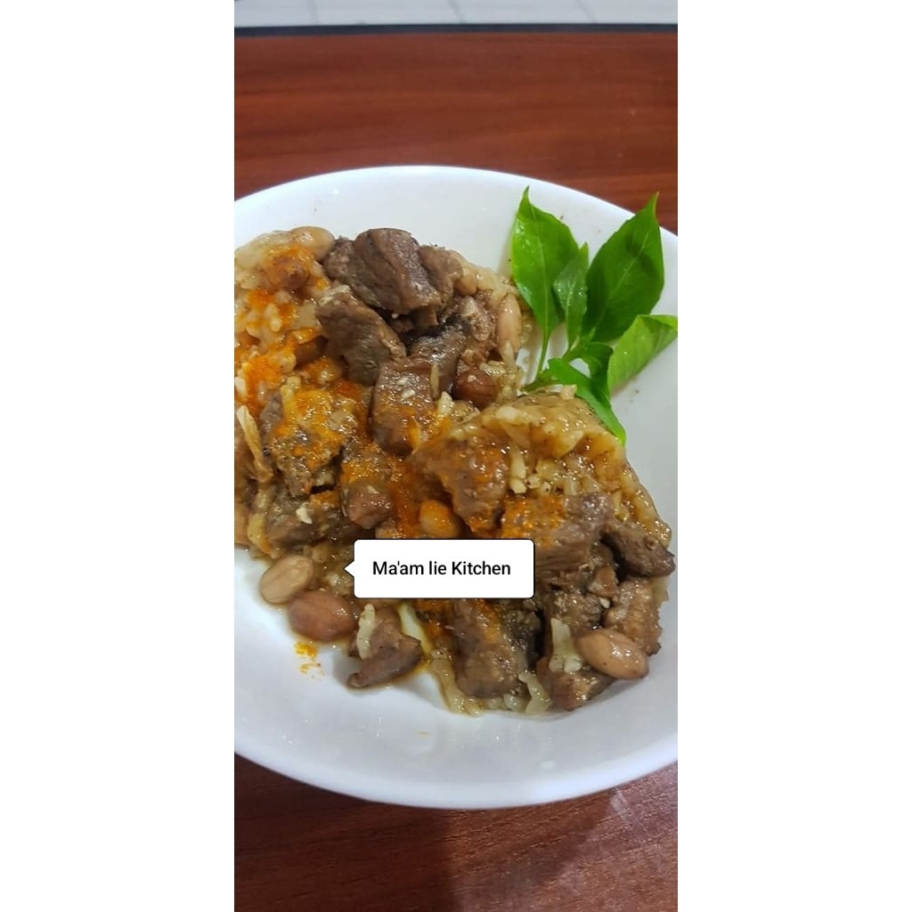 

Bacang ayam komplit telur asin