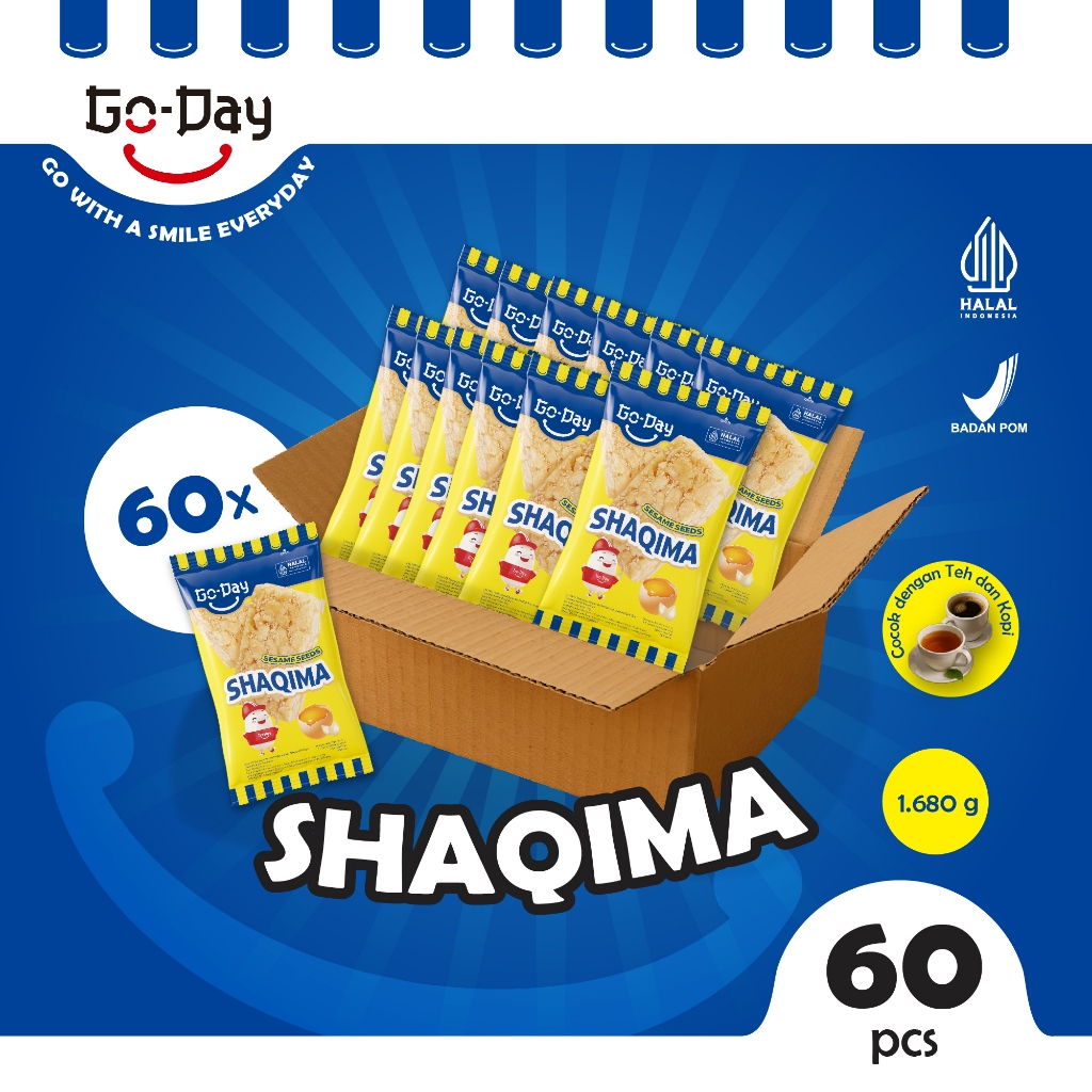 

Go-Day Shaqima Sesame Seeds Bar Isi 60 Pcs