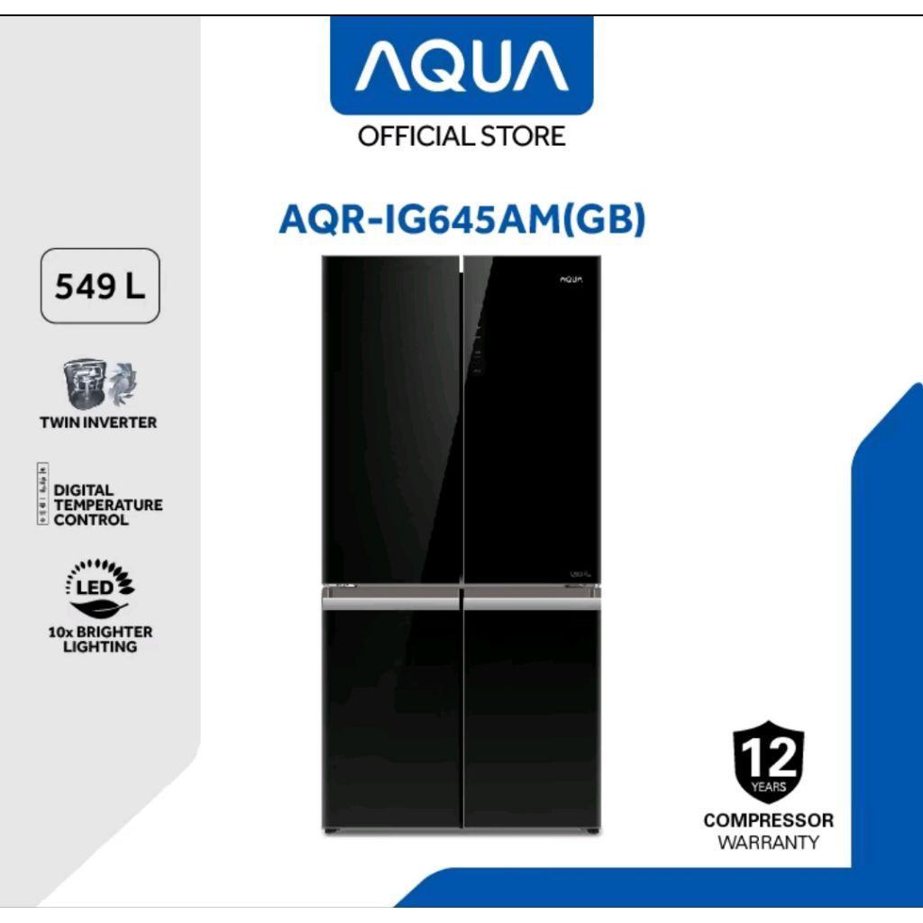 KULKAS AQUA AQR IG645AM-GB MULTIDOOR 549 LITER