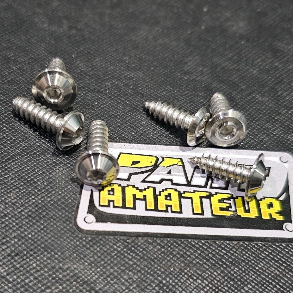 Baut body HONDA L stainless bubut baut scrup baut skrup stenlis baut L skrup stainless baut M4