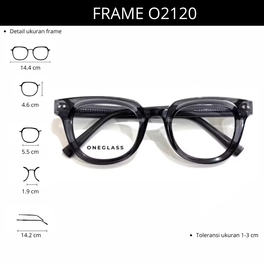 𝗢𝗻𝗲𝗴𝗹𝗮𝘀𝘀 - Frame Kacamata O2120 Unisex