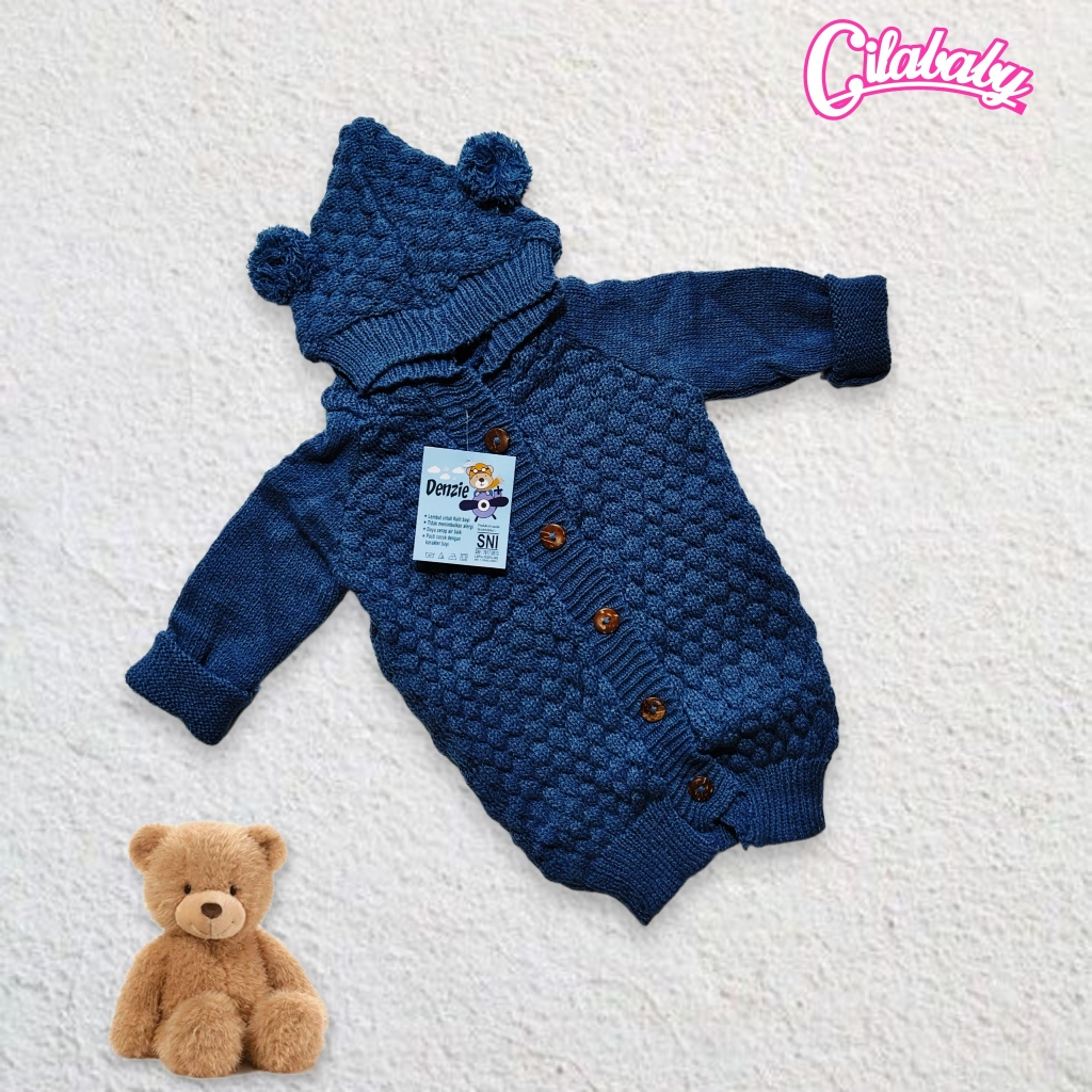 Sweater Jaket Rajut Bayi Laki-laki & Perempuan-Denzie