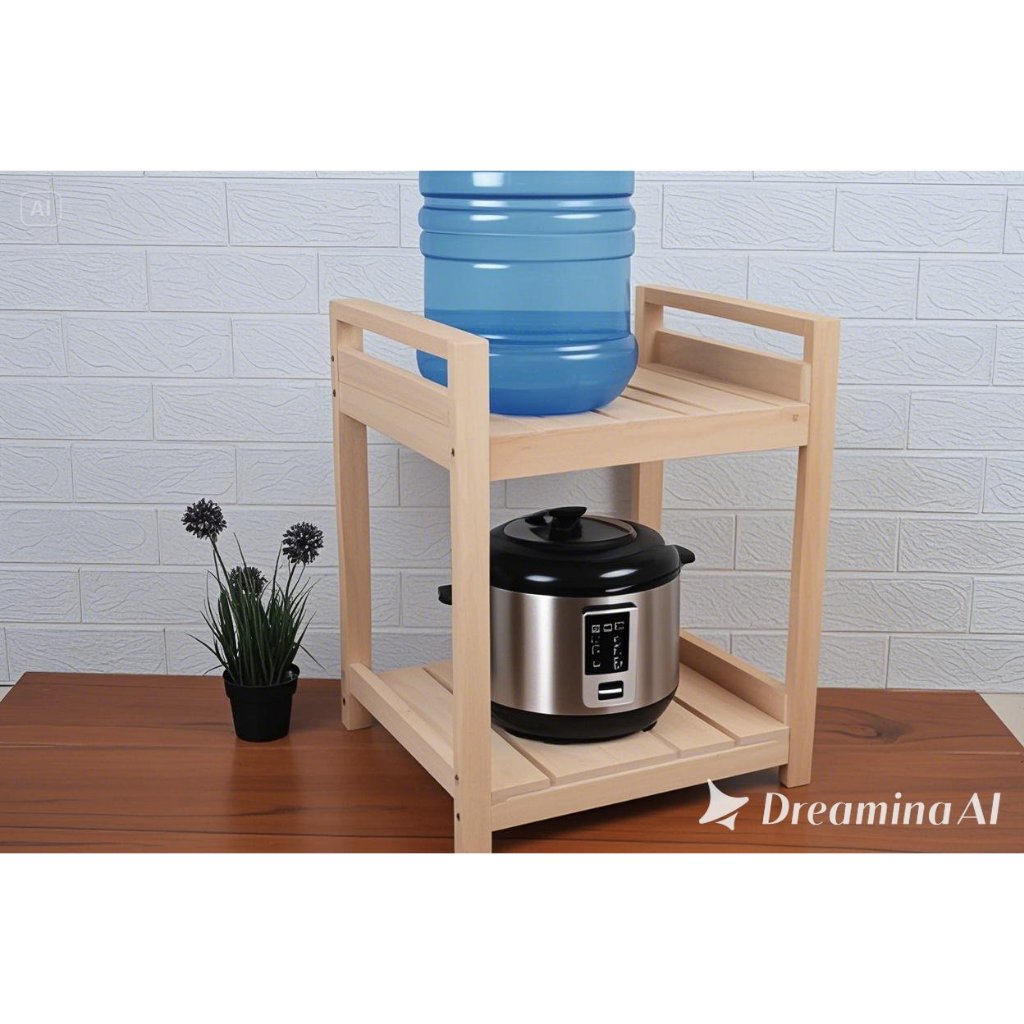 Rak dispenser galon dan magicom/Rak kayu Serbaguna