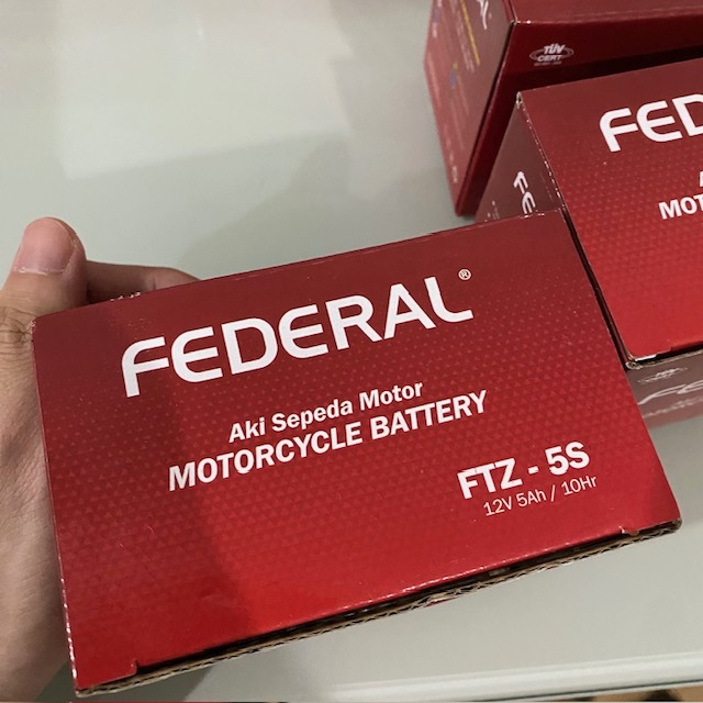 Aki Full Kering GTZ5S Aki Federal Nano Gel Accu Federal