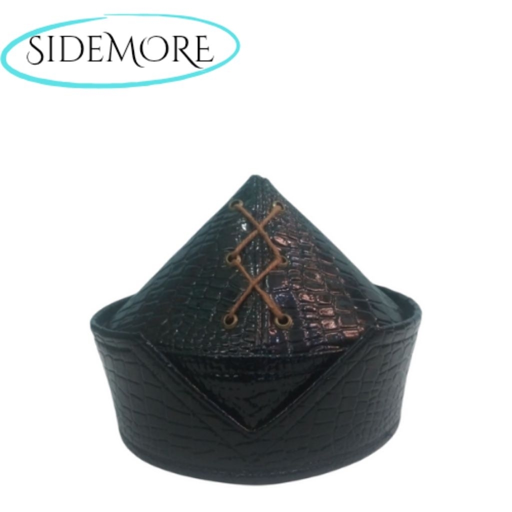 peci unik/ peci turki/ peci kulit sintetis motif buaya