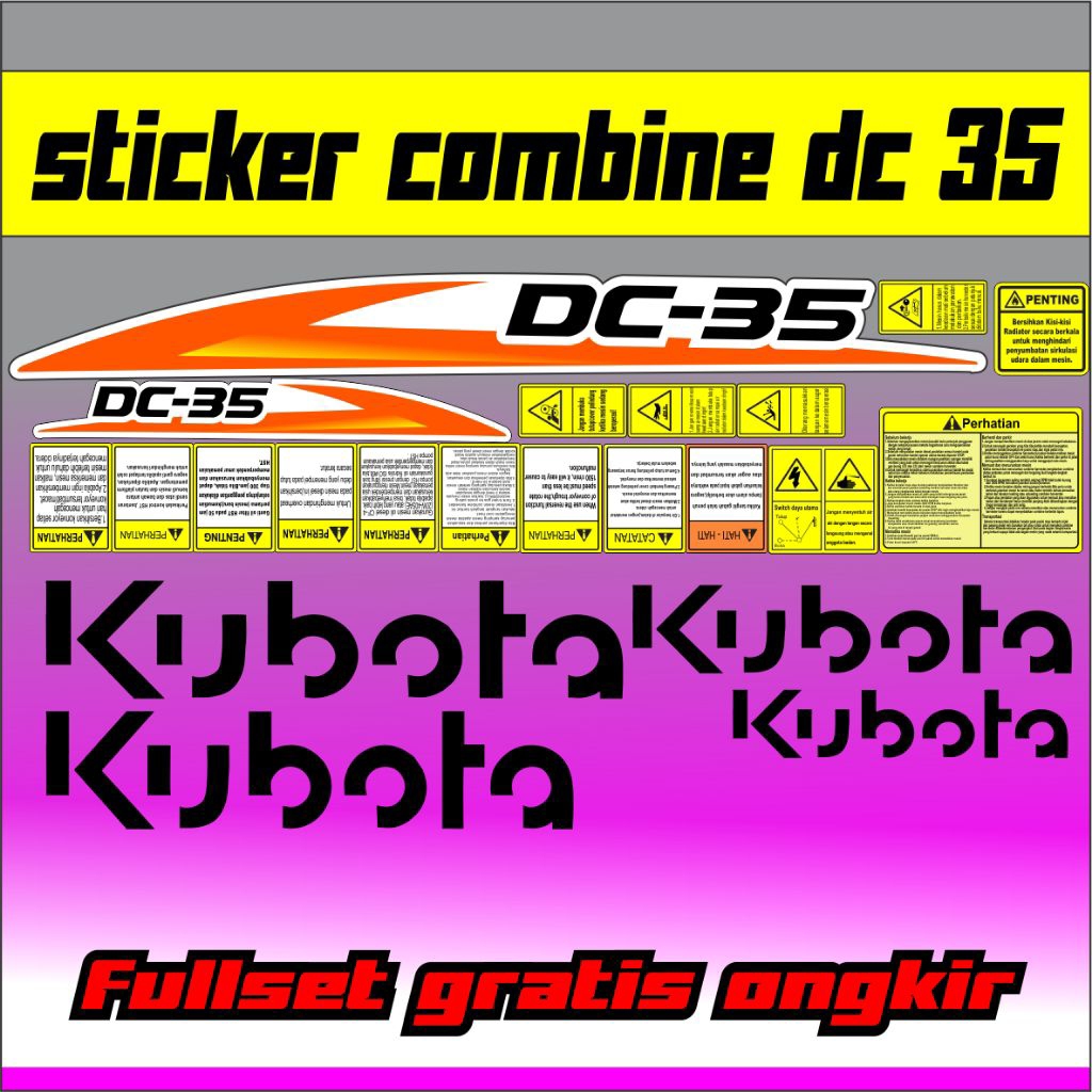 sticker combine dc 35 old