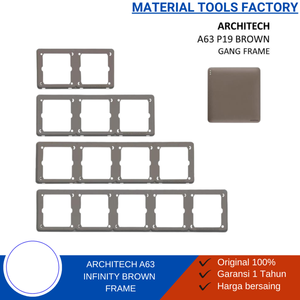 SAKLAR LAMPU - FRAME SAKLAR ARCHITECH A63 INFINITY BROWN - SAKLAR ARCHITECH