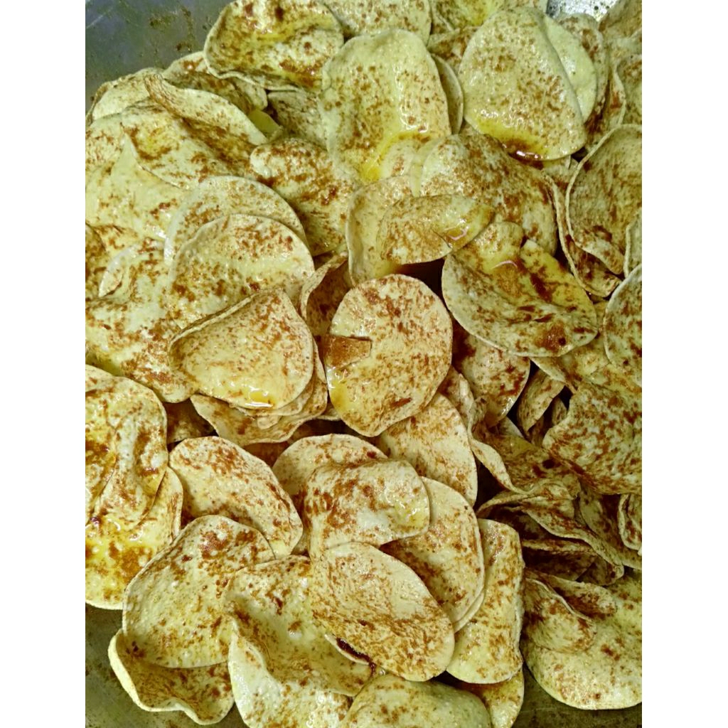 

Kerupuk Opak Talas Kunyit Vegwtarian