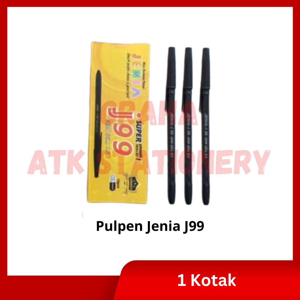 

[1 Kotak] Pulpen Jenia J99 Semi Gel / Ball Pen / Gel Pen 0.5mm Jenia J99 Semi Gel