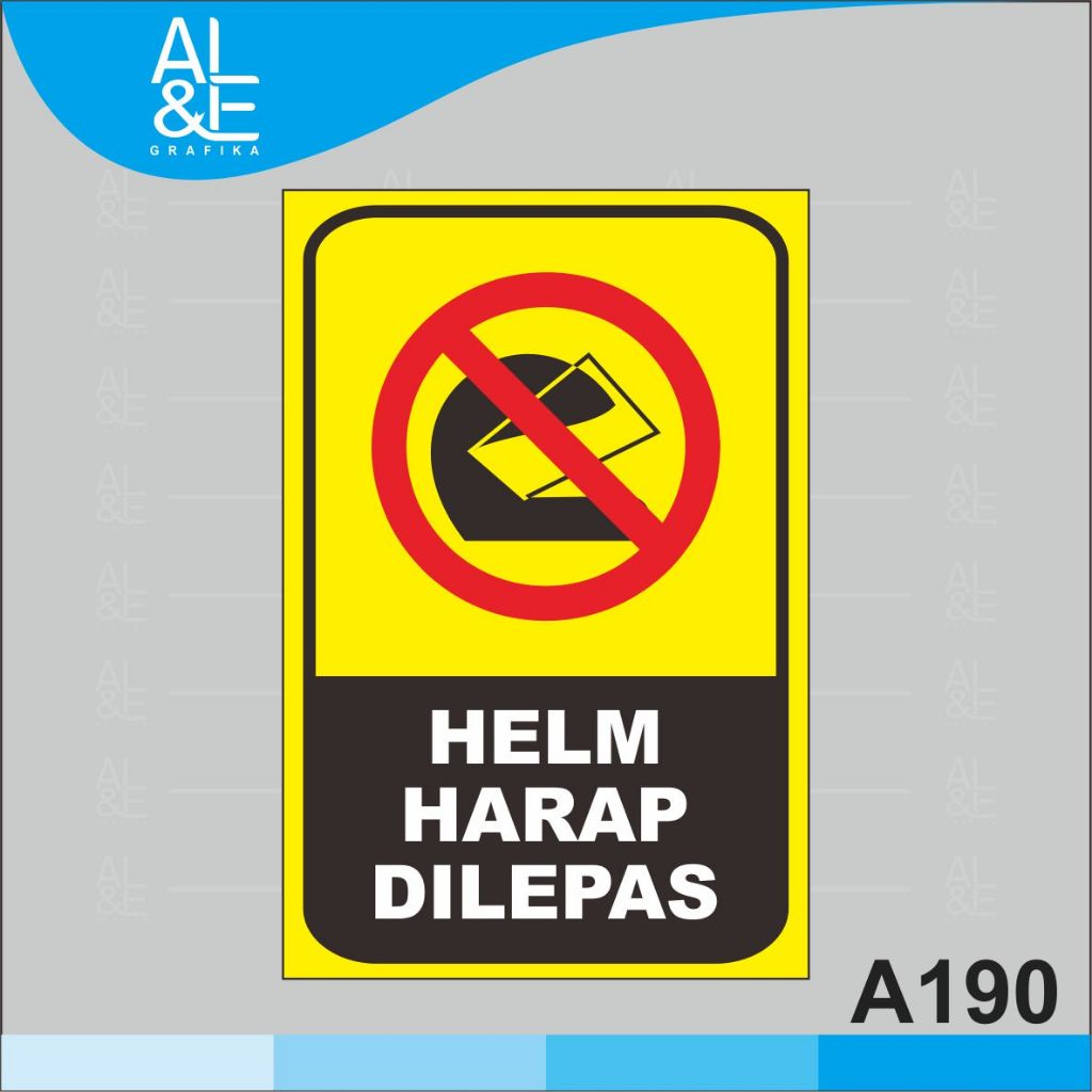 

A190 - Acrylic Sign, Stiker Akrilik Helm Harap Dilepas, Tahan Air, Premium dan Murah