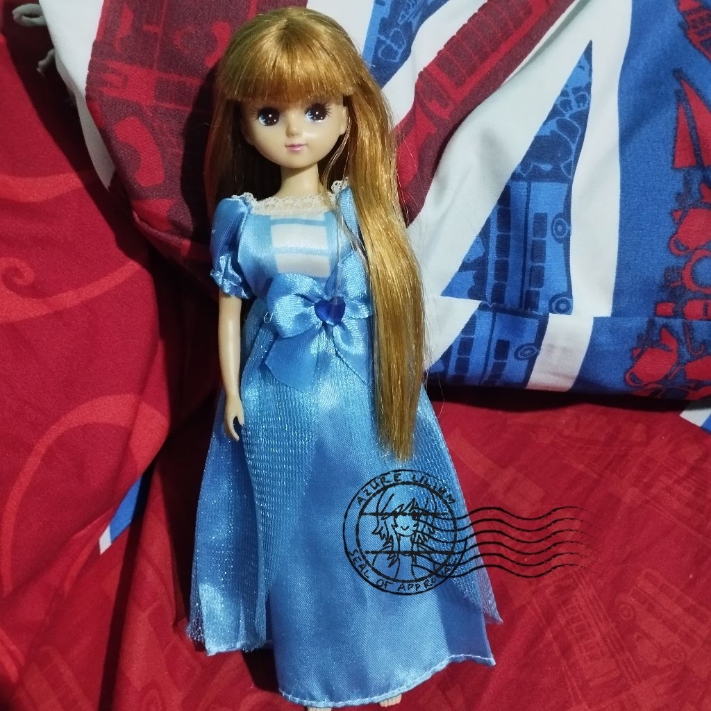 Boneka Licca chan Takara Tomy Dress Biru preloved
