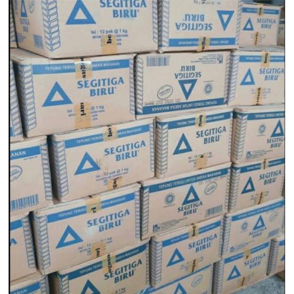 

Tepung Terigu Segitiga Biru 1kg | 1 Dus isi 12pcs