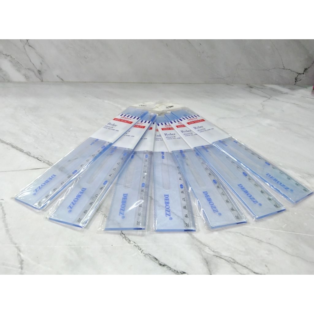 

PENGGARIS DEBOZZ TRANSPARAN 20 CM / RULER DEBOZZ 20 CM - DEBOZZ