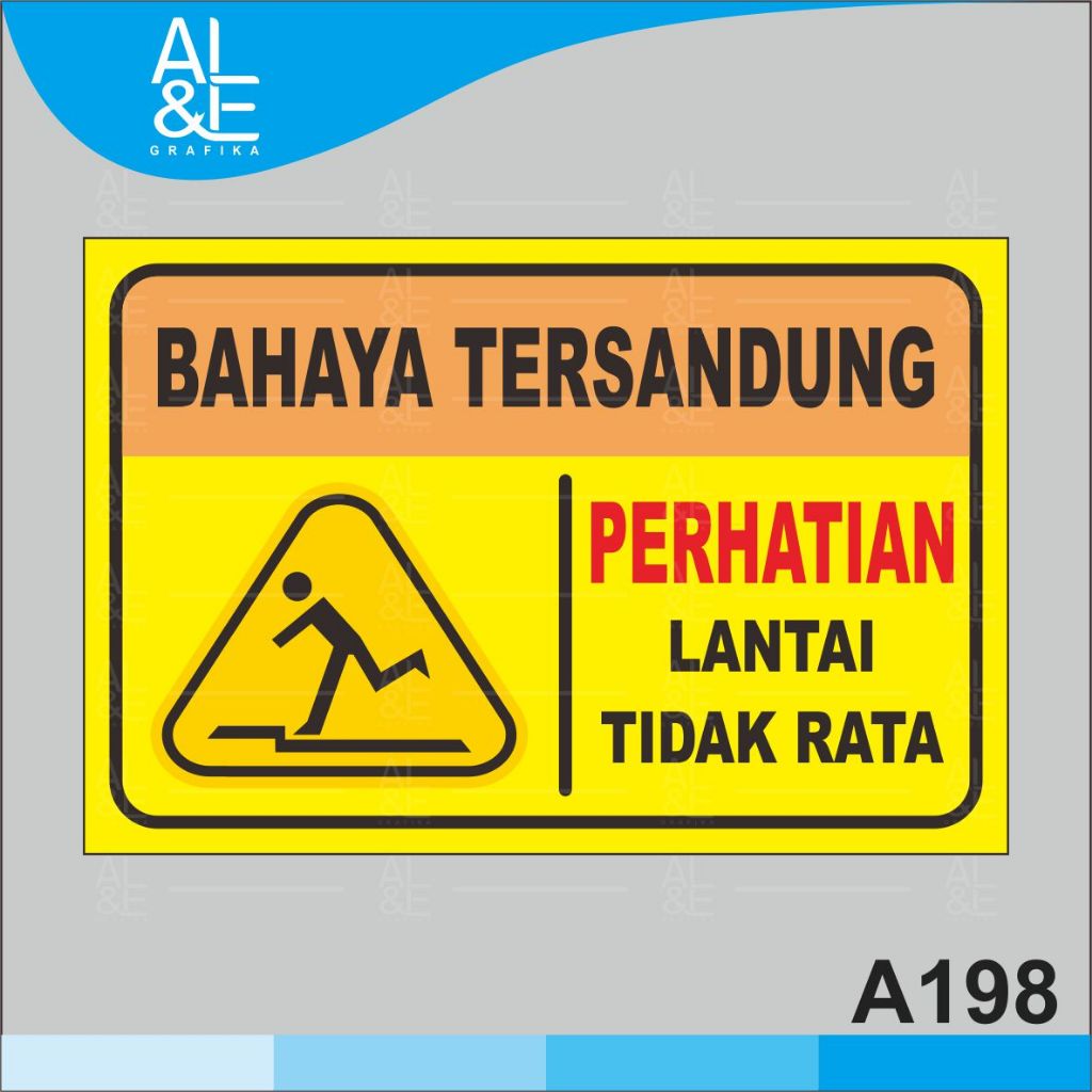 

A198 - Acrylic Sign, Stiker Akrilik Bahaya Tersandung, Tahan Air, Premium dan Murah
